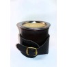 Conjunto de mate camionero con soporte en cuero