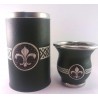 Conjunto de mate en vidrio y yerbera