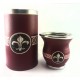 Conjunto de mate en vidrio y yerbera