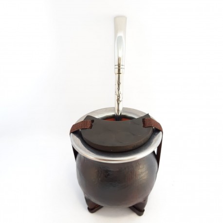 Tapa para mates cuero
