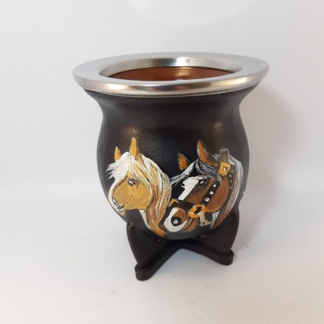 Mate pintados al óleo