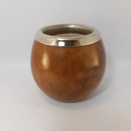 Porongo chato emboquillado en alpaca fina