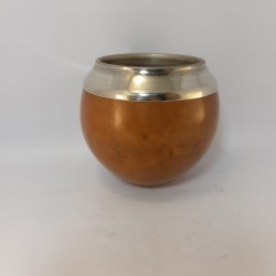 Porongo pulidos boquilla ancha en alpaca