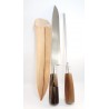 Conjunto de cuchillo 26cm con chaira y vaina de cuero