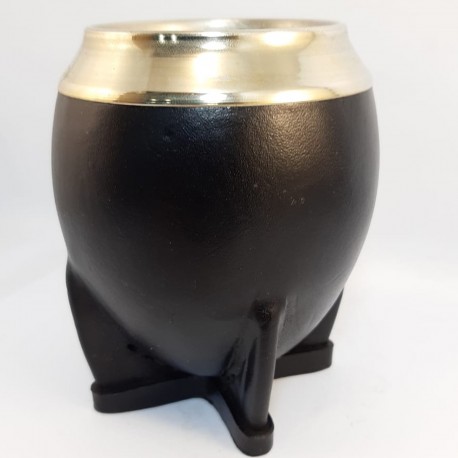 Torpedo en cuero emboquillado en alpaca