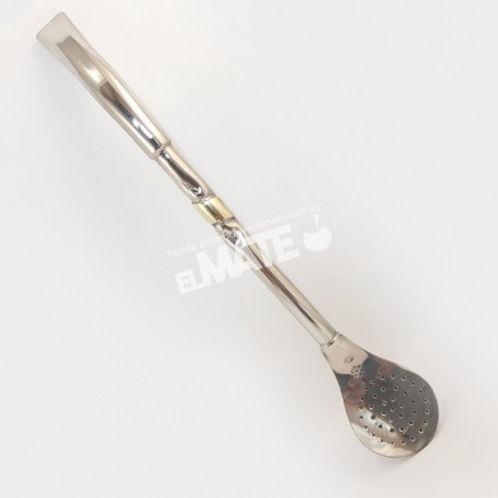 Bombilla pico de loro cincelada con aplique