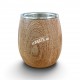 Mate de algarrobo emboquillado en alpaca boquilla plana